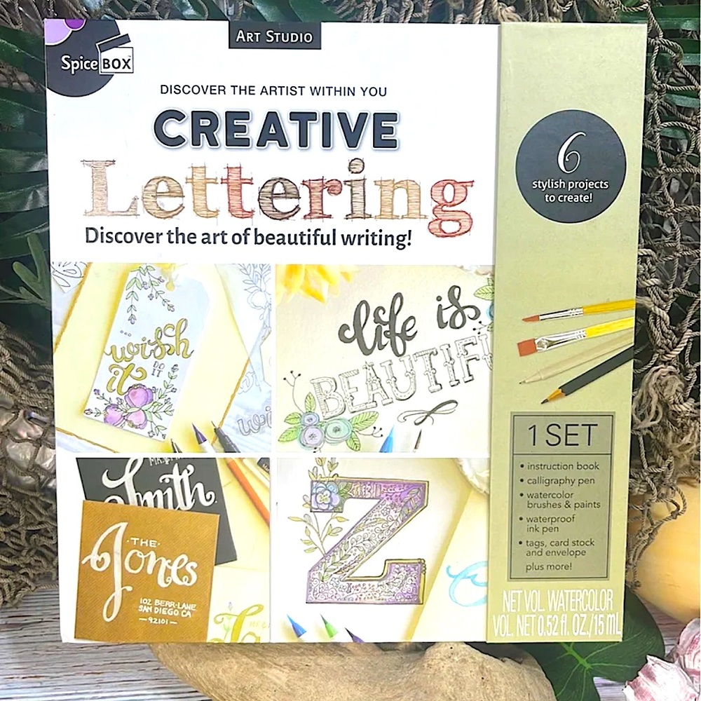 NEW Creative Lettering Calligraphy COMPLETE DIY KIT Instruction Book Bundle LOT